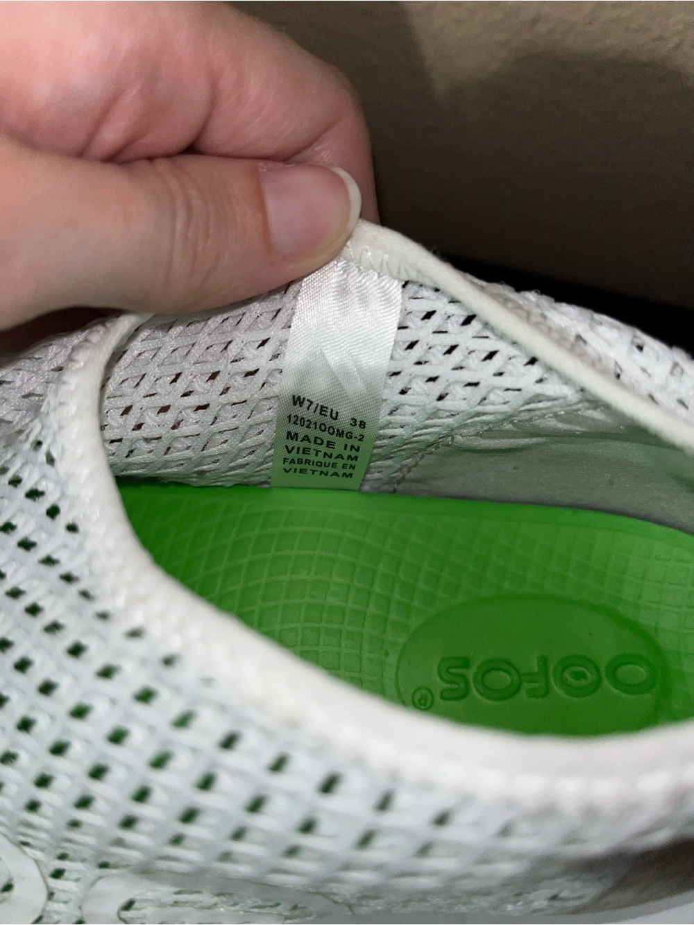 OOFOS OOriginal Slip-On Sneakers in White - Picture 8 of 9